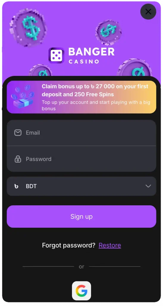 banger-casino-register